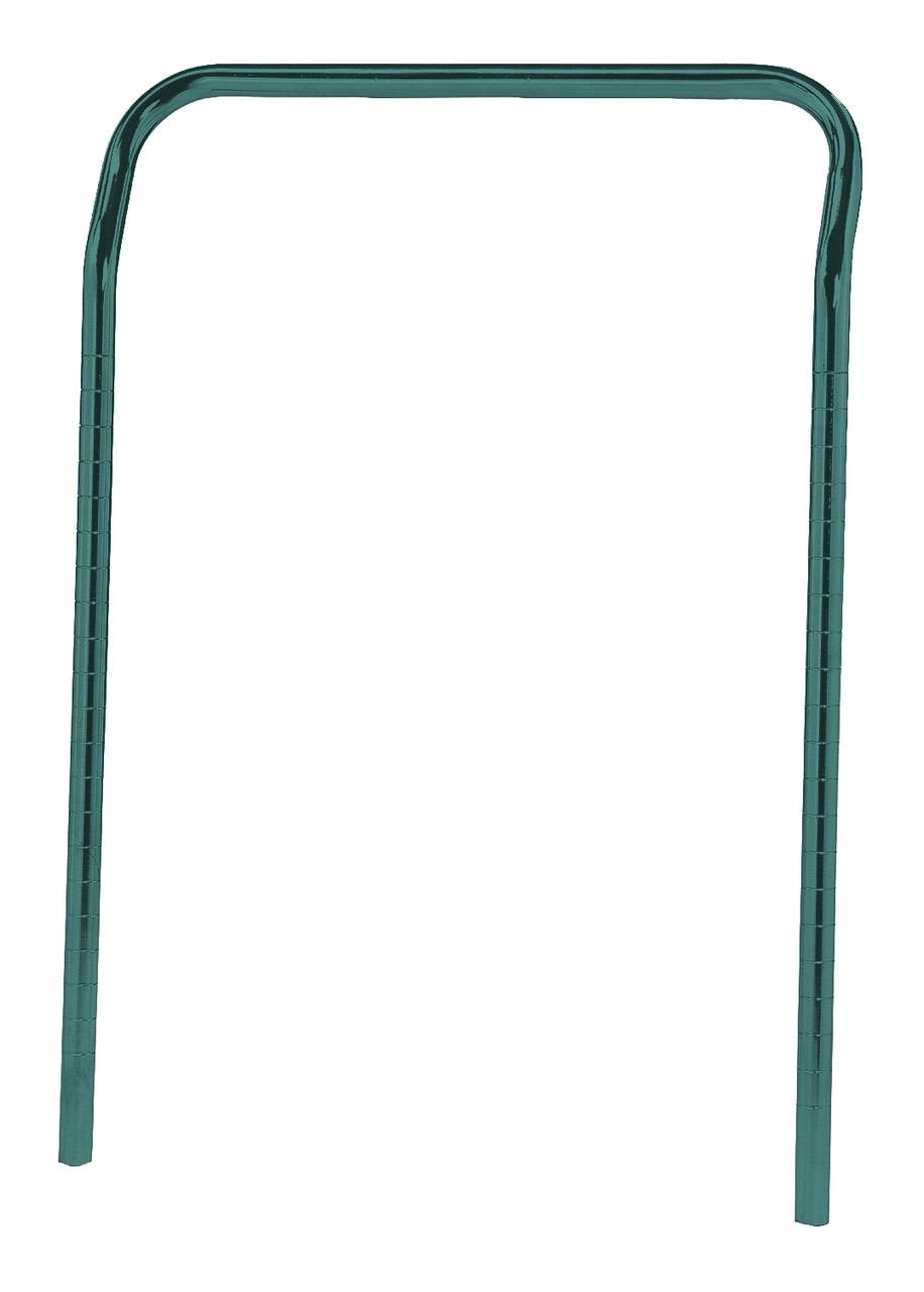U-Handle, 21"W x 31-1/2"H, green epoxy antimicrobial finish, Epoxy Coated, Green, 0, Carbon Steel, UH21P