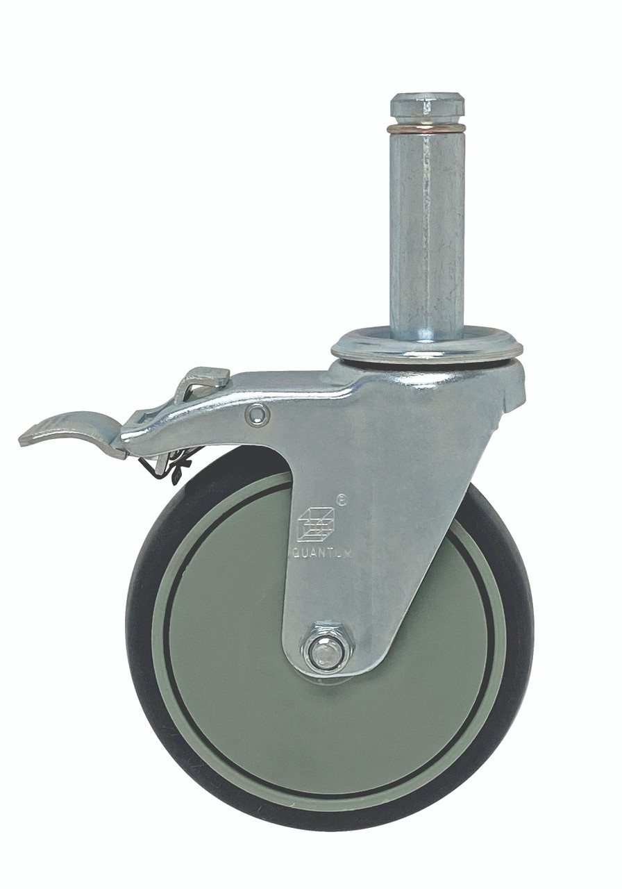 Casters, set of (5) 5" swivel (all with brakes), thermoplastic resin, 0, Thermoplastic, WR-00H-B