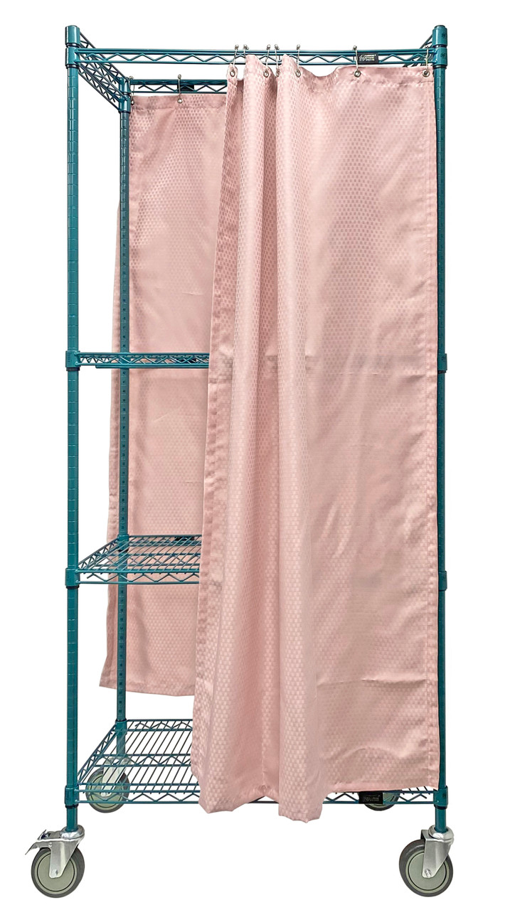 Mobile Privacy Storage Cart, 36"W x 18"D x 80"H, 1200 lb. load capacity, Chrome, 0, Carbon Steel, WRC74-1836FP-3PC