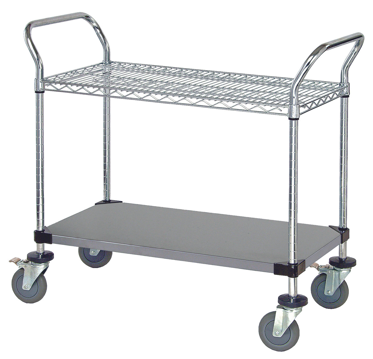 Utility Cart, 36"W x 21"D x 37-1/2"H, 1200 lb. capacity, Stainless, 0, Stainless, WRSC-2136SS-2S