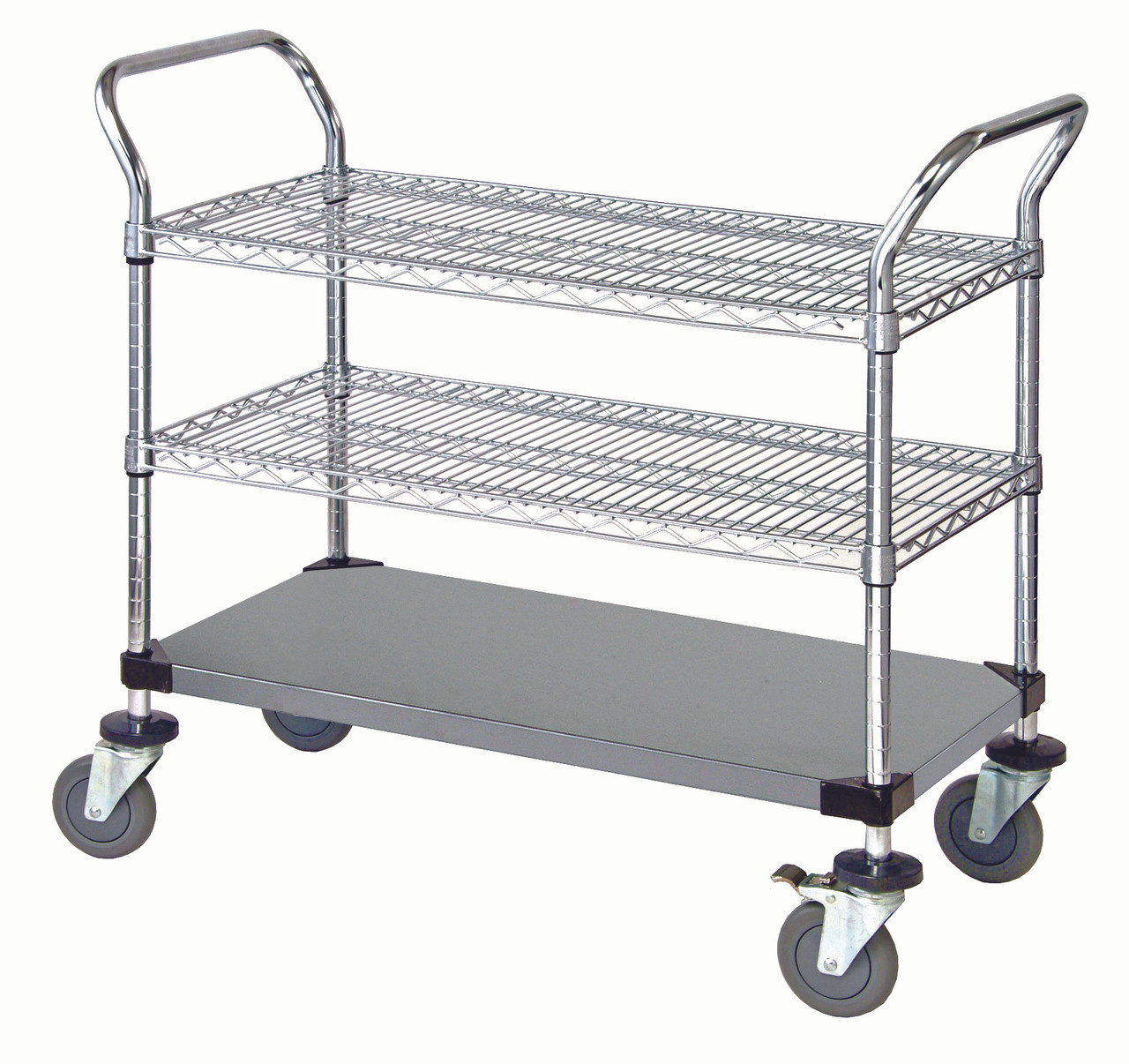 Utility Cart, 36"W x 21"D x 37-1/2"H, 1200 lb. capacity, Stainless, 0, Stainless, WRSC-2136SS-3S