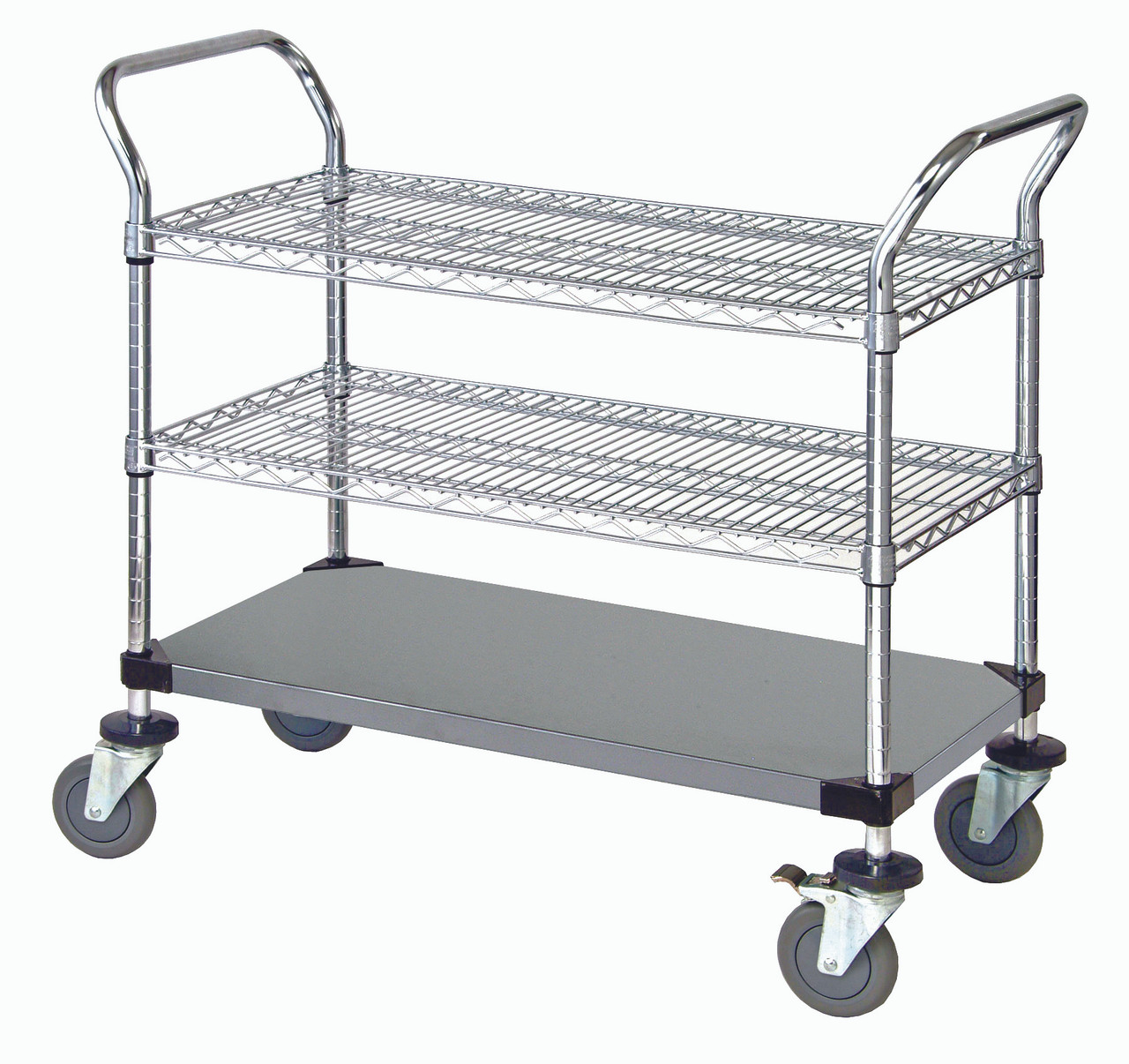 Utility Cart, 60"W x 21"D x 37-1/2"H, 1200 lb. capacity, Stainless, 0, Stainless, WRSC-2160SS-3S