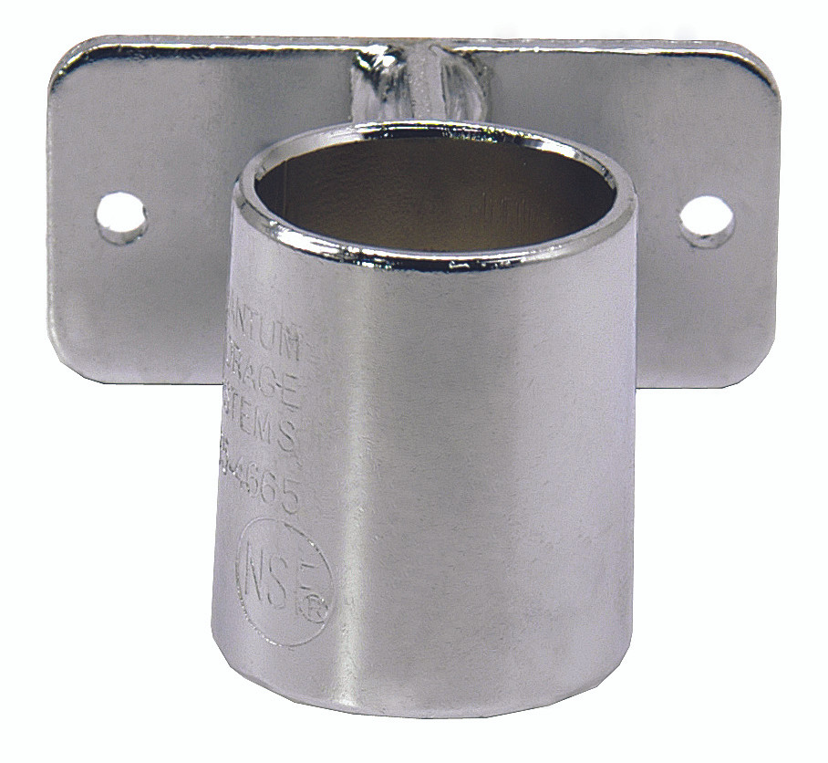 Post Wall Mount Bracket, for (1) post, chrome plated finish, Chrome, 0, Carbon Steel, WR-WMB