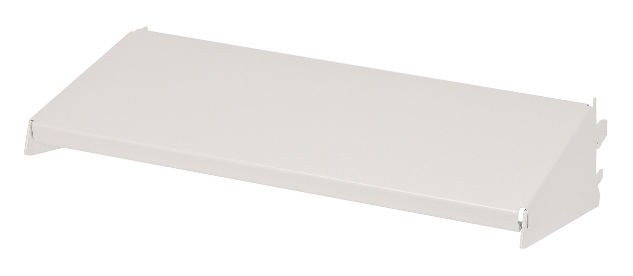 Partition Wall Dust Shelf, 18"W x 12"D, white finish, Oyster White, 0, Carbon Steel, WS-1218DSHC