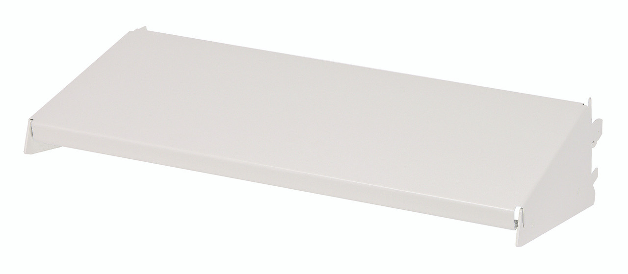 Partition Wall Dust Shelf, 18"W x 18"D, white finish, Oyster White, 0, Carbon Steel, WS-1818DSHC
