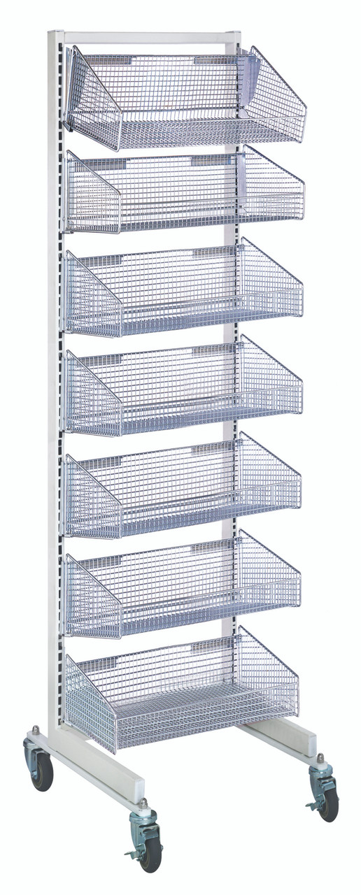 Partition Wall Starter Unit, mobile, single sided, Oyster White, 0, Carbon Steel, WS70-SS18-7S