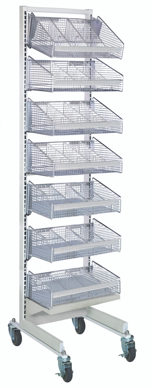 Partition Wall Starter Unit, mobile, single sided, Oyster White, 0, Carbon Steel, WS70-SS36-7S20D