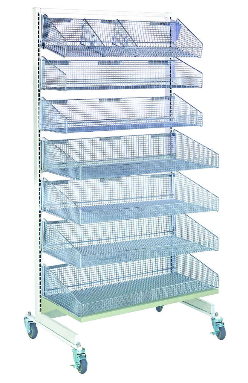 Partition Wall Starter Unit, mobile, single sided, Oyster White, 0, Carbon Steel, WS-SS48-3S3L