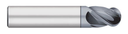 END MILL 1/8 4FL SE STUB BALL, CARB, VI ALCRO COAT, TC25499  TITAN USA  SKU TITUS1-TC25499
