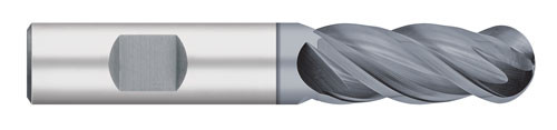 END MILL 1" 4FL SE BALL, CARB, VI ALCRO COAT W/FL, TC25574  TITAN USA  SKU TITUS1-TC25574