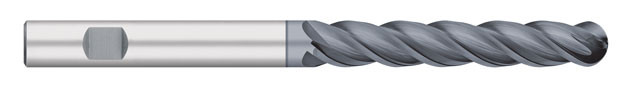 END MILL 1" 4FL SE BALL, EX-LONG, CARB VI ALCRO COAT W/FL, TC25682  TITAN USA  SKU TITUS1-TC25682