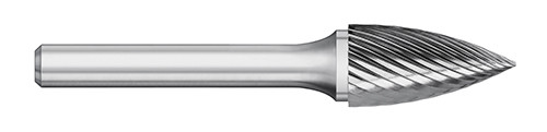 BUR SG-53 3/16 SC POINTED TREE SHAPE, 1/8 SHK, TB19412  TITAN USA  SKU TITUS1-TB19412