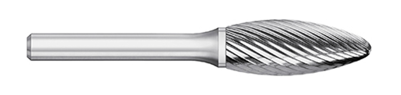 BUR SH-5 1/2 SC FLAME SHAPE, 1/4 SHK, TB19522  TITAN USA  SKU TITUS1-TB19522