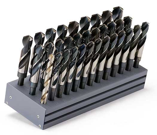 DRILL SET 1/2-1 x 64thS 33pc, HSS, BRT, S&D (1/2 SHK) W/STAND, MS99304  TITAN USA  SKU TITUS1-MS99304
