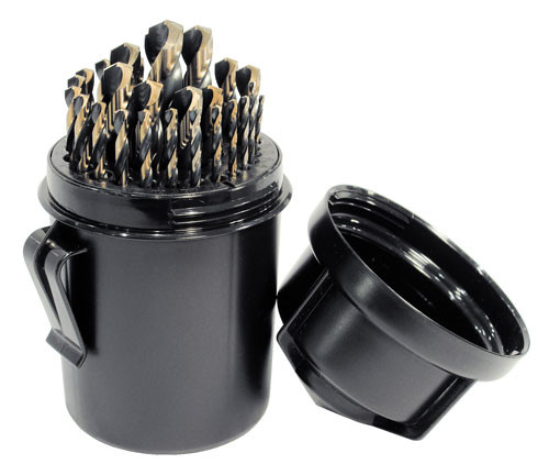 DRILL SET 1/16-1/2 X 64ths 29PC 135PT, HSS, B&G, HD, MECH W/PLASTIC CASE , MS99442  TITAN USA  SKU TITUS1-MS99442