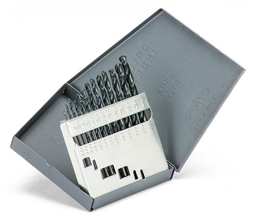 DRILL SET 1/16-1/4 X 64ths 13PC JBR LGTH 118PT, HSS, BLK OXI, MS99010  TITAN USA  SKU TITUS1-MS99010