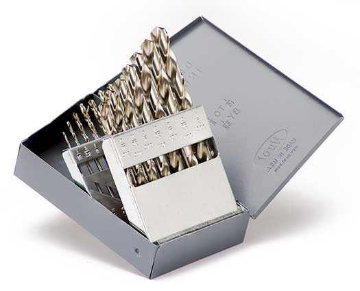 DRILL SET 1/16-1/2 X 32NDS 15PC JBR LGTH 118PT, HSS, BRT, MS99016  TITAN USA  SKU TITUS1-MS99016