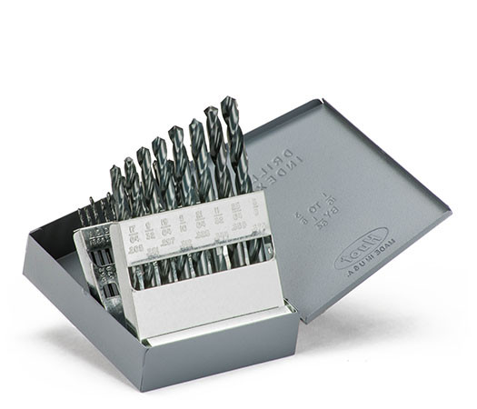 DRILL SET 1/16-3/8 X 64ths 21PC JBR LGTH 118PT, HSS, BLK OXI, MS99018  TITAN USA  SKU TITUS1-MS99018