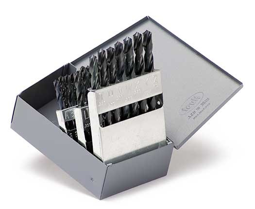 DRILL SET LETTERS A-Z 26PC JBR LGTH 118PT, HSS, BLK OXI , MS99022  TITAN USA  SKU TITUS1-MS99022