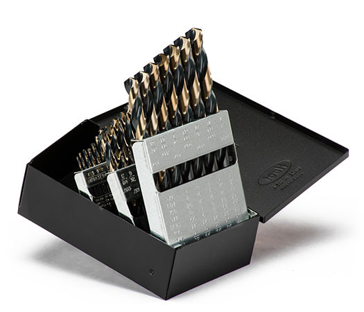 DRILL SET 1/16-1/2 x 64ths 29PC JBR LGTH 135PT, HSS, BLK OXI, HD, MS99032  TITAN USA  SKU TITUS1-MS99032