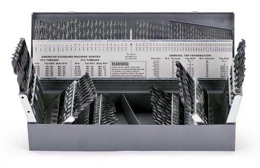 DRILL SET MASTER 1/16-1/2 X 64ths, A-Z, #1-#60 115PC JBR LGTH 118PT, HSS, BLK OXI, MS99042  TITAN USA  SKU TITUS1-MS99042