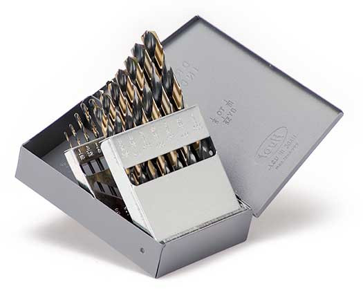 DRILL SET 1/16-1/2 X 32NDS 15PC JBR LGTH 135PT, HSS, B&G, HD, MS99015  TITAN USA  SKU TITUS1-MS99015
