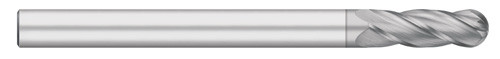 END MILL 1/8 4FL SE BALL, EX-LONG, CARB TICN, TC98508  TITAN USA  SKU TITUS1-TC98508