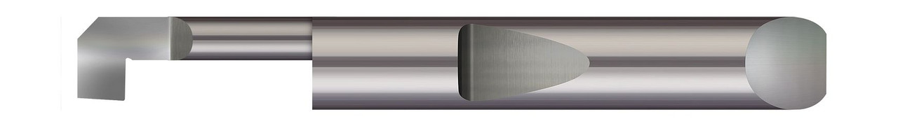 QUICK CHANGE - RIGHT HAND - 0.1800" MIN BORE DIA X 0.750" (3/4) MAX BORE DEPTH X 0.1000" TOOTH WIDTH X 0.0800" PROJECTION X 2.50" (2-1/2) OVERALL LENGTH X 0.005" CORNER RADIUS - ALTIN COATED,QRB-180750X  MICRO 100  SKU MIC100-QRB-180750X