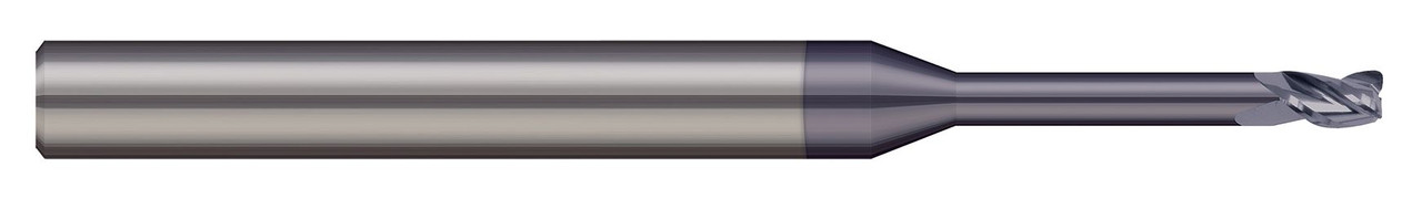 2 FL - 0.0781" (5/64) CUTTER DIA X 0.005" RADIUS X 0.117" LOC X 0.650" REACH - NACRO?? COATED,MEF-078-650-005K  MICRO 100  SKU MIC100-MEF-078-650-005K