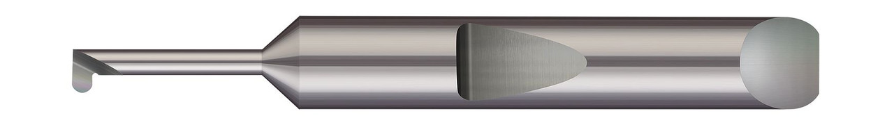 QUICK CHANGE - RIGHT HAND - 0.1000" MIN BORE DIA X 0.250" (1/4) MAX BORE DEPTH X 0.0200" TOOTH WIDTH X 0.0300" PROJECTION X 1.50" (1-1/2) OVERALL LENGTH X 0.0100" RADIUS - ALTIN COATED,QMFR-020-250-100X  MICRO 100  SKU MIC100-QMFR-020-250-100X