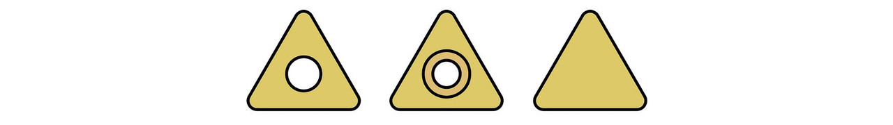 INSERT - .250I.C. X .344H X 1/8T X 1/32R 60D TRIANGLE, GROUND, GRADE C2,TPG-222  MICRO 100  SKU MIC100-TPG-222