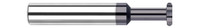 0.2500 (1/4)" CUTTER DIA X 0.0156 (1/64)" RADIUS X 0.3750 (3/8)" NECK LENGTH - STANDARD SLOTTING - 6 FL - ALTIN COATED, 43315-C3