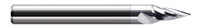 0.0100" Radius x 0.3070" LOC x 10° per side - 2 FL - TiB2 Coated