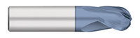 0.0156" (1/64) Cutter DIA x 0.0230" Length of Cut Carbide Ball End Mill, 3 Flutes, AlTiN Coated