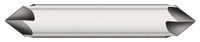 0.2500" (1/4) Shank DIA x 60° Included Angle x 2.0000" (2) Overall Length x 0.0780" (5/64) Tip DIA Carbide Countersink DE, 6 Flutes, Uncoated