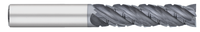 0.3125" (5/16) Cutter DIA x 1.1250" (1-1/8) Length of Cut Carbide Variable Index Square End Mill Chipbreaker, 4 Flutes, ALCRO-Max Coated