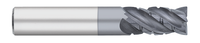 0.3125" (5/16) Cutter DIA x 0.0150" (1/64) Radius x 0.8125" (13/16) Length of Cut Carbide Variable Index Corner Radius End Mill Chipbreaker, 4 Flutes, ALCRO-Max Coated