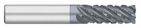 0.3750" (3/8) Cutter DIA x 0.0150" (1/64) Radius x 1.0000" (1) Length of Cut Carbide Variable Index Corner Radius End Mill Chipbreaker, 6 Flutes, ALCRO-Max Coated