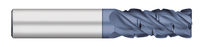 0.5000" (1/2) Cutter DIA x 0.0300" Radius x 1.2500" (1-1/4) Length of Cut Carbide Corner Radius Rougher, 4 Flutes, AlTiN Coated