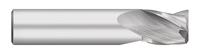 0.5000" (1/2) Cutter DIA x 0.1250" (1/8) Radius x 0.6250" (5/8) Length of Cut Carbide Corner Radius End Mill, 3 Flutes, Uncoated