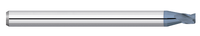 0.0100" Cutter DIA x 0.0150" (1/64) Length of Cut Carbide Square End Mill, 3 Flutes, AlTiN Coated