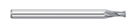 0.0750" (1.9 mm) Cutter DIA x 0.0050" Radius x 0.1130" Length of Cut Carbide Corner Radius End Mill, 2 Flutes, Uncoated