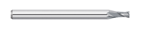 0.0750" (1.9 mm) Cutter DIA x 0.0150" (1/64) Radius x 0.1130" Length of Cut Carbide Corner Radius End Mill, 2 Flutes, Uncoated