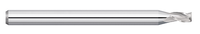 0.0100" Cutter DIA x 0.0300" Length of Cut Carbide Square End Mill, 3 Flutes, Uncoated