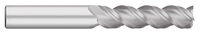 0.1250" (1/8) Cutter DIA x 0.7500" (3/4) Length of Cut Carbide Square End Mill for Aluminum, 3 Flutes, Uncoated