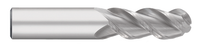 0.3750" (3/8) Cutter DIA x 1.5000" (1-1/2) Length of Cut Carbide Ball End Mill for Aluminum, 3 Flutes, Zrn Coated