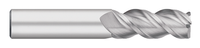 0.5000" (1/2) Cutter DIA x 0.0300" Radius x 1.2500" (1-1/4) Length of Cut Carbide Corner Radius End Mill for Aluminum, 3 Flutes, Uncoated