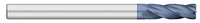 0.1250" (1/8) Cutter DIA x 0.0050" Radius x 1.0000" (1) Length of Cut Carbide Corner Radius End Mill, 4 Flutes, AlTiN Coated