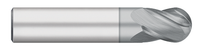 0.0313" Cutter DIA x 0.0625" (1/16) Length of Cut Carbide Ball End Mill, 4 Flutes, TiCN Coated