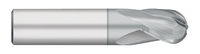 0.0313" Cutter DIA x 0.0625" (1/16) Length of Cut Carbide Ball End Mill, 3 Flutes, TiCN Coated